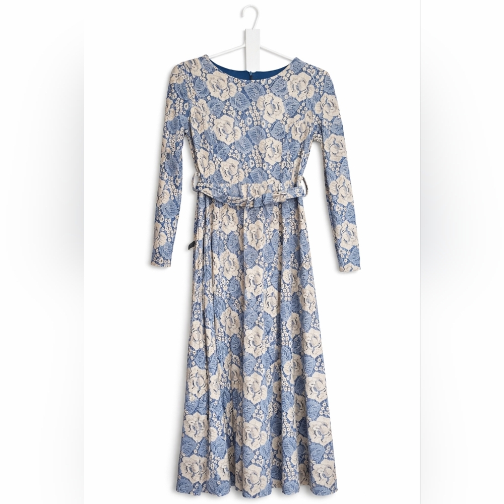 2MOON Womens Maxi Belted Floral Dress Size 40 NWT - Picture 7 of 8
